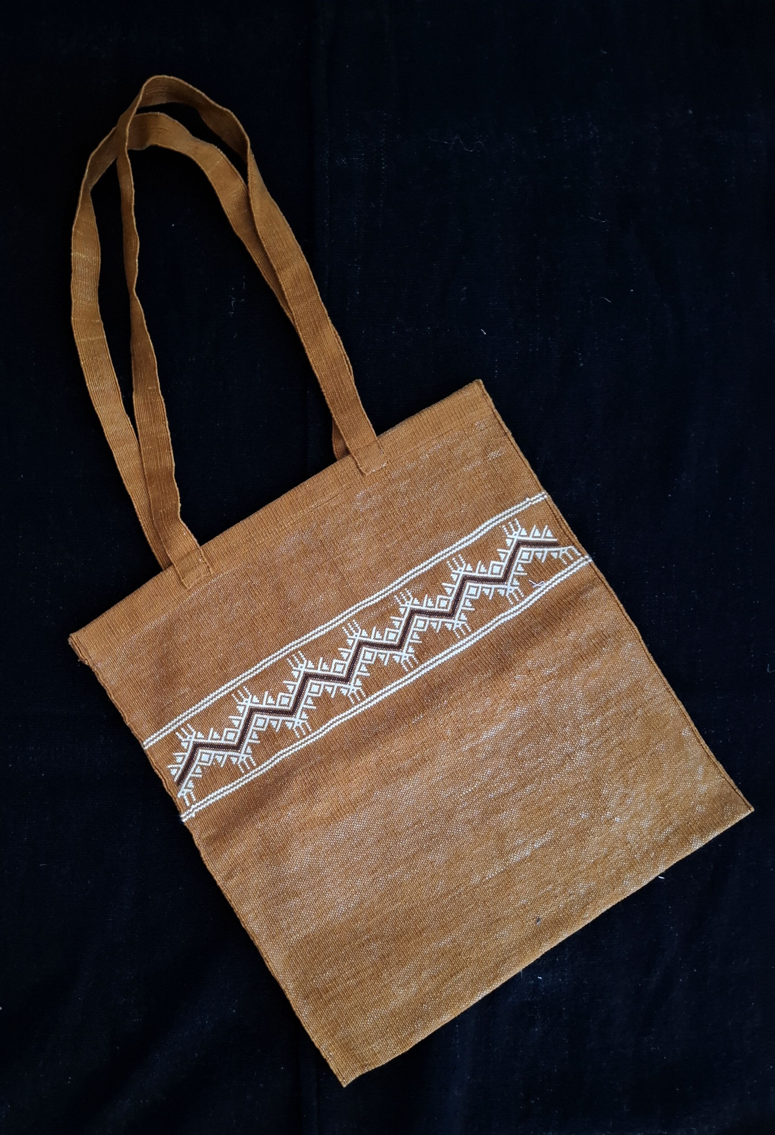 Bag with embroidered band (36x38 cm)
